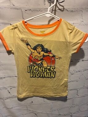 Wonder Woman Graphic Tee with Orange Trim